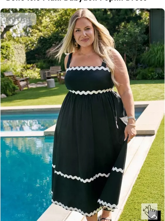 torrid Dresses & Skirts - NWT Torrid 2 Black Dress with White Scalloped Trim